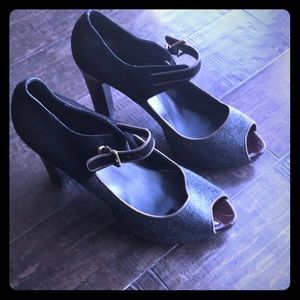 J. Crew Tweed Strap Pumps Heels